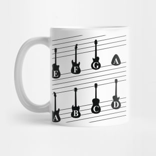 Alphabetic Musical Notes Mug